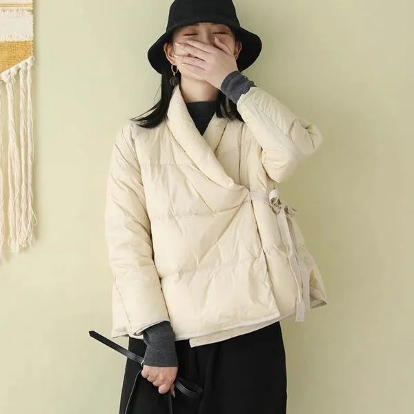 2020 Winter New Vintage Women Clothes Casual Down Coats