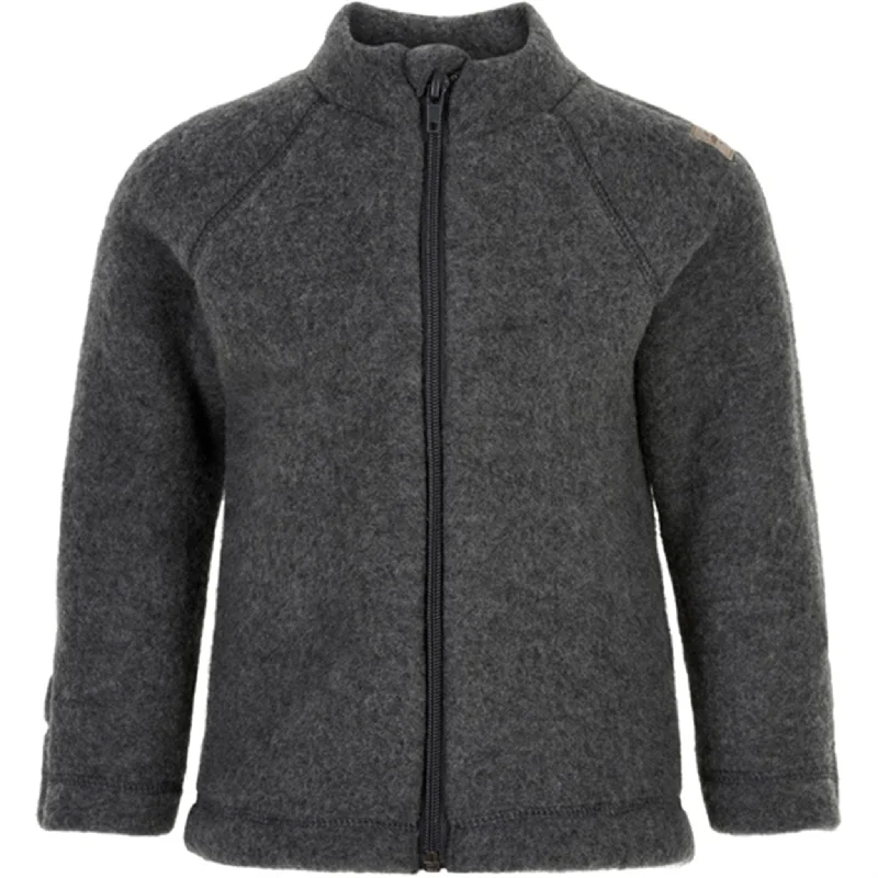 Mikk-Line Wool Baby Jacket Anthracite Melange