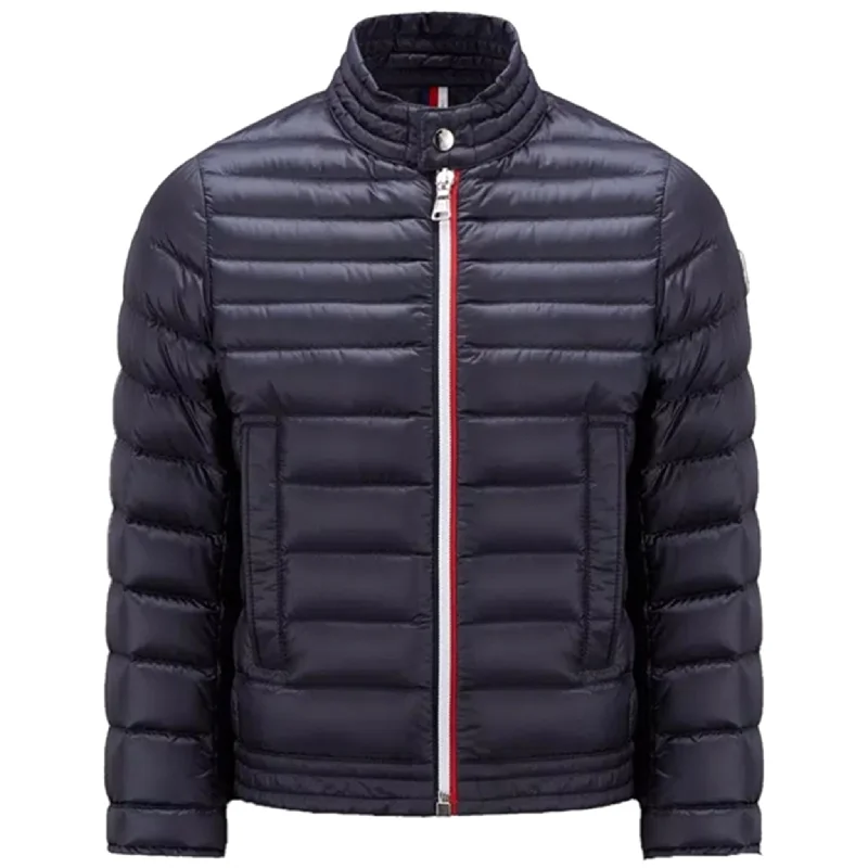 Moncler Urzay Biker Down Jacket Navy