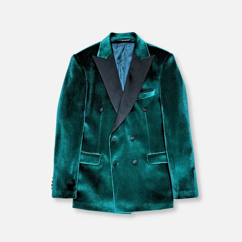 Velluto Peak Lapel Velvet Blazer