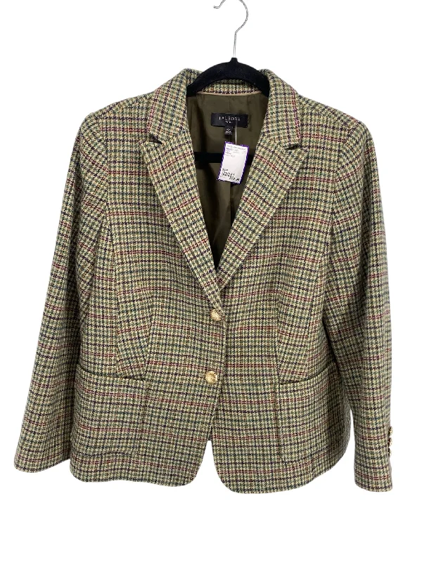 Talbots Misses Size 16P Green Multi Blazer